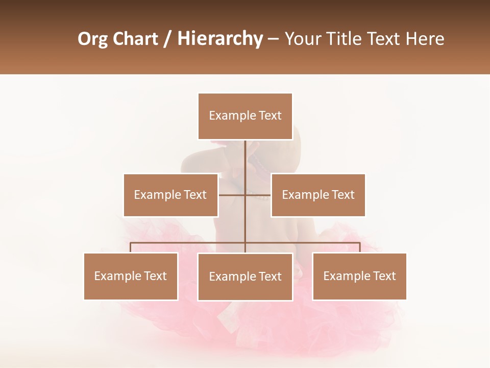 A Baby In A Pink Tutu Is Sitting On A White Surface PowerPoint Template