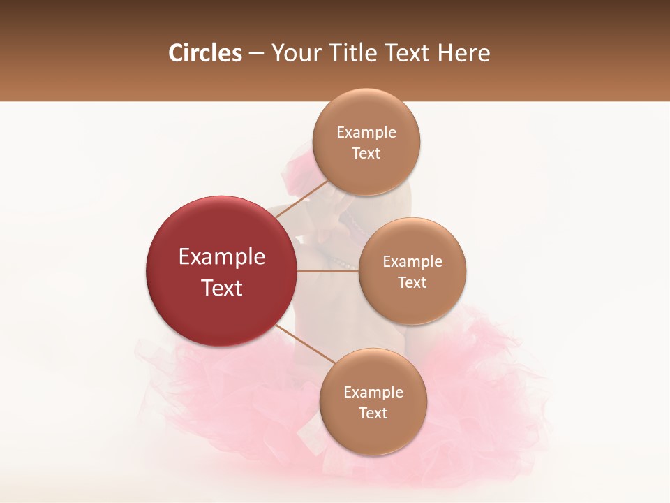 A Baby In A Pink Tutu Is Sitting On A White Surface PowerPoint Template