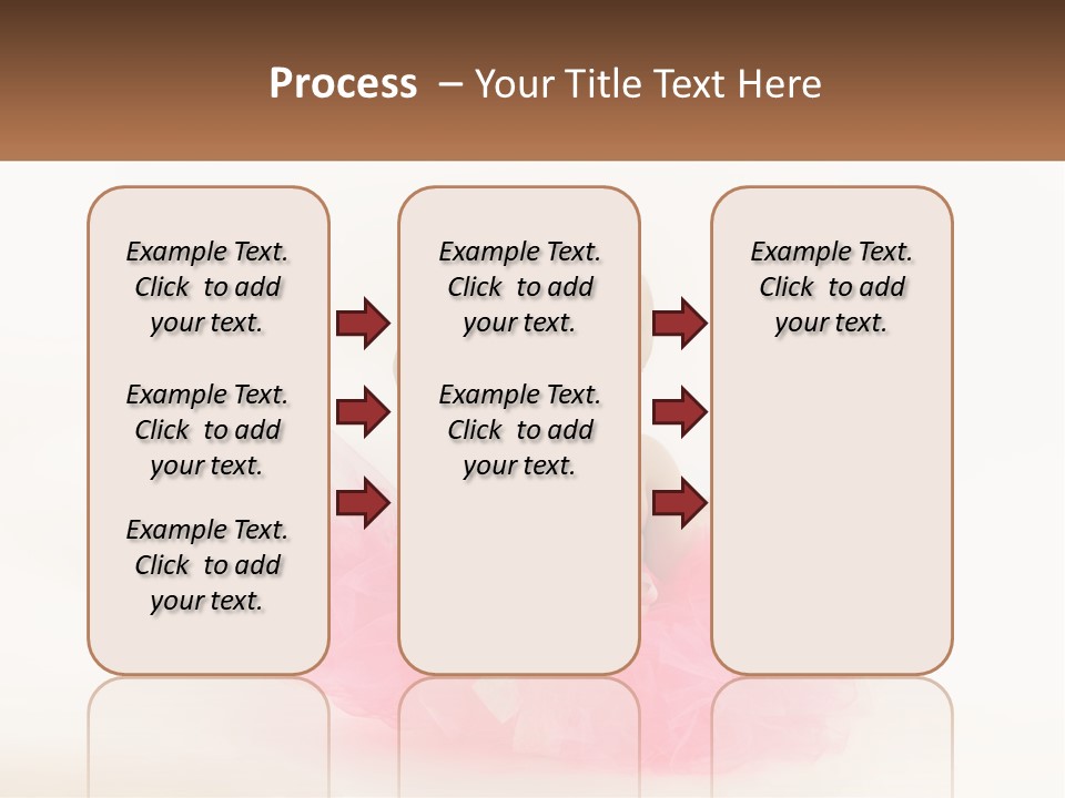 A Baby In A Pink Tutu Is Sitting On A White Surface PowerPoint Template