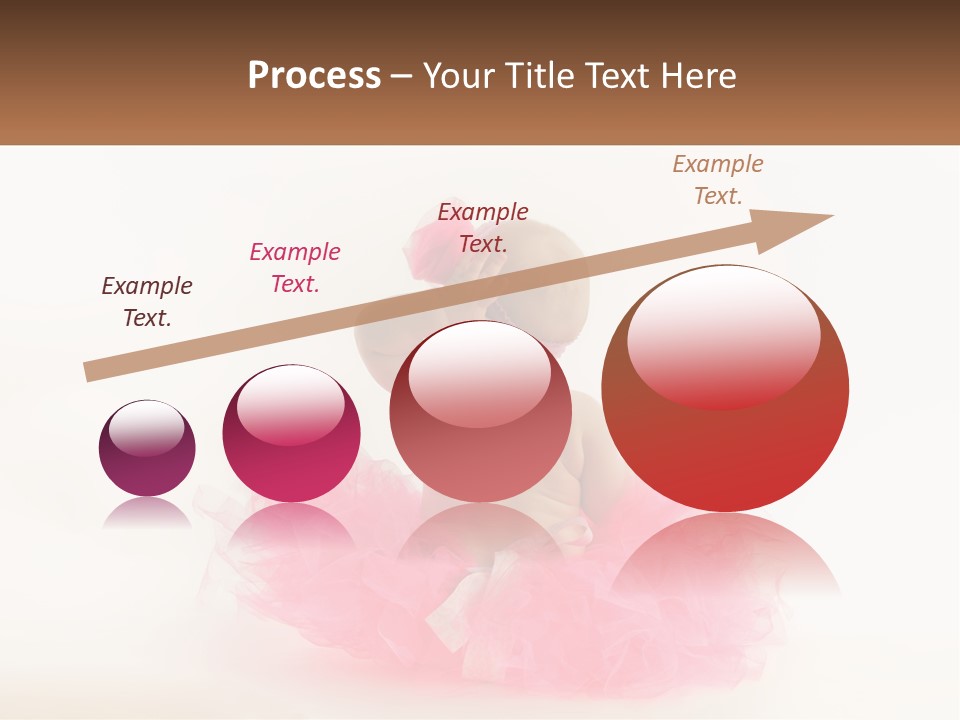 A Baby In A Pink Tutu Is Sitting On A White Surface PowerPoint Template