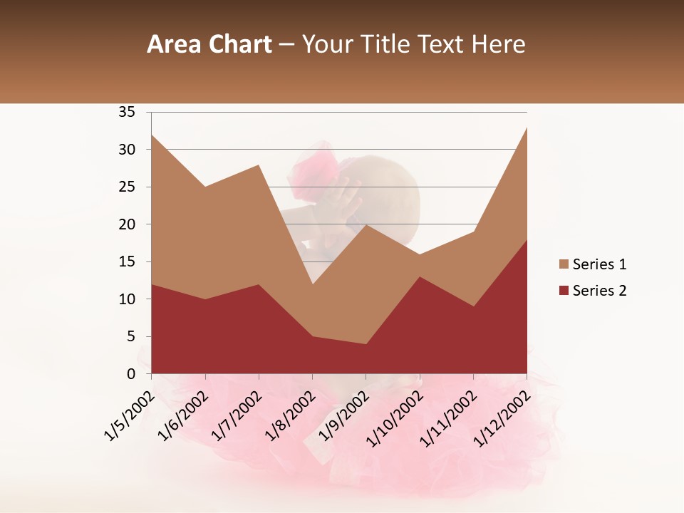 A Baby In A Pink Tutu Is Sitting On A White Surface PowerPoint Template