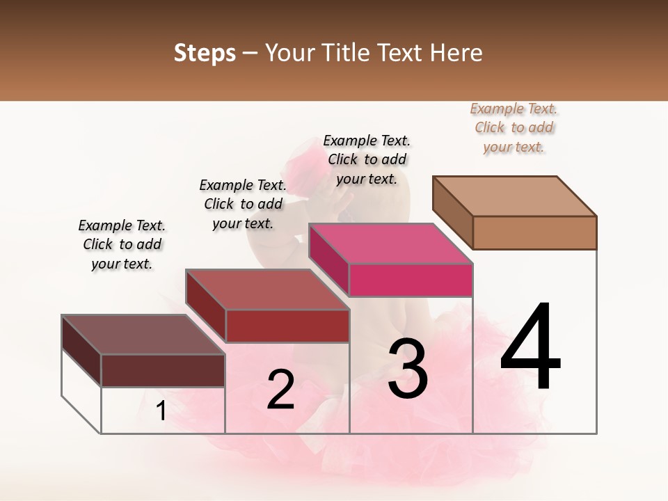 A Baby In A Pink Tutu Is Sitting On A White Surface PowerPoint Template