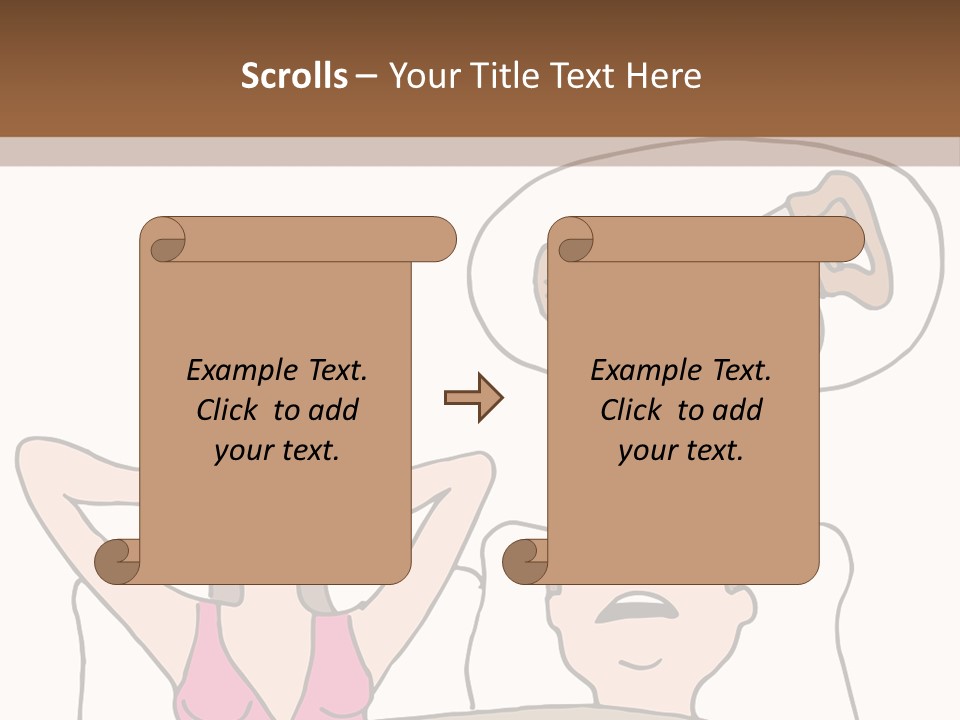A Woman Laying In Bed Next To A Man With A Knife PowerPoint Template