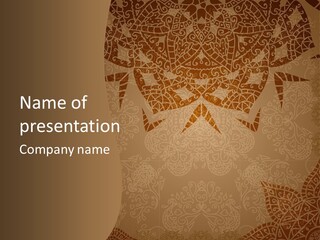 A Brown Background With A Pattern On It PowerPoint Template