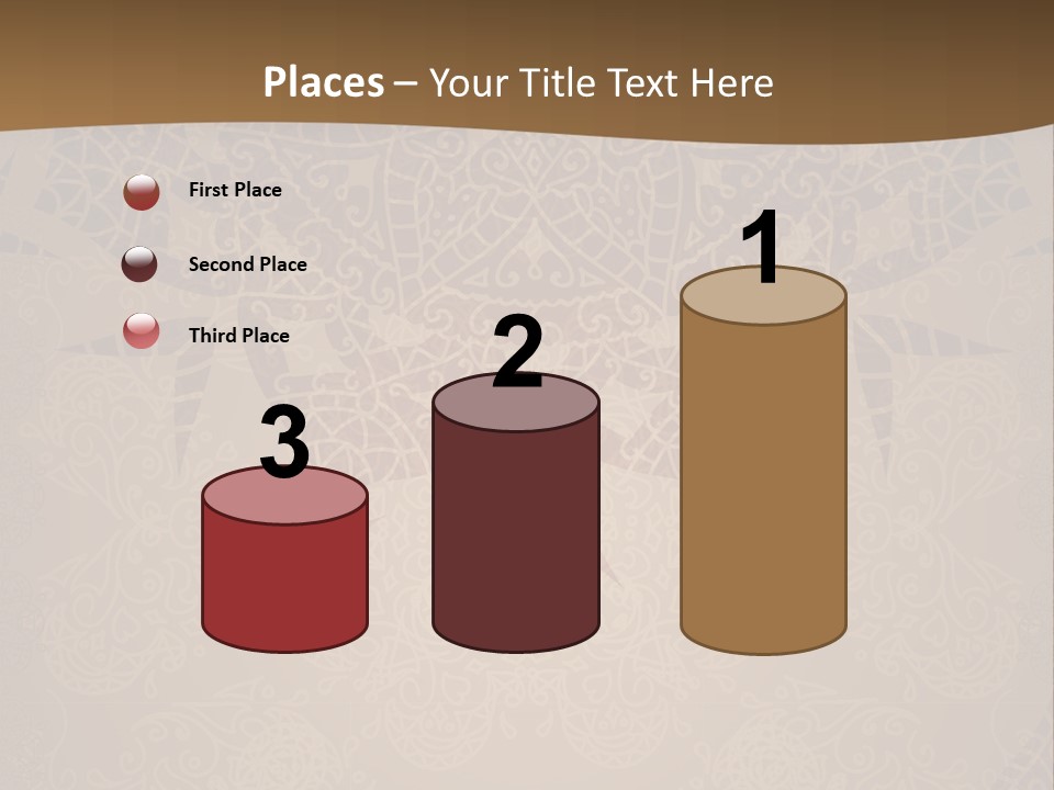 A Brown Background With A Pattern On It PowerPoint Template