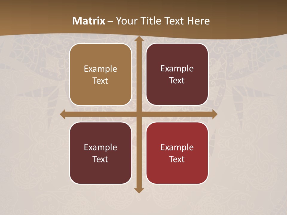 A Brown Background With A Pattern On It PowerPoint Template