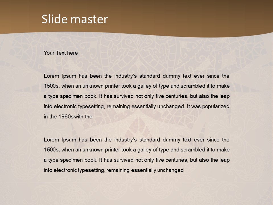 A Brown Background With A Pattern On It PowerPoint Template