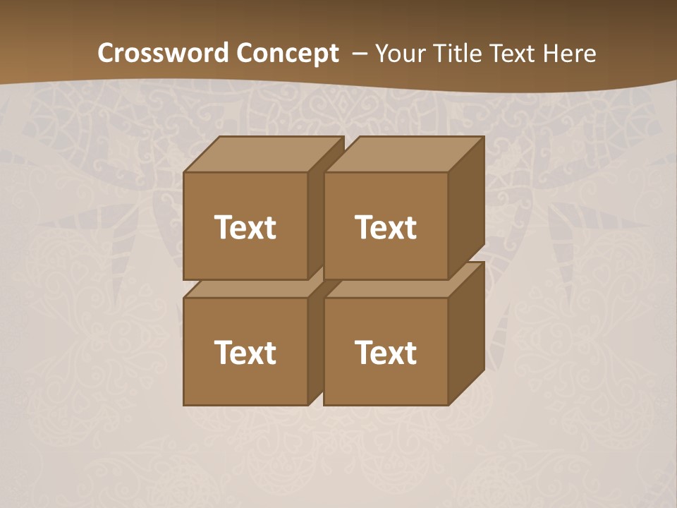 A Brown Background With A Pattern On It PowerPoint Template