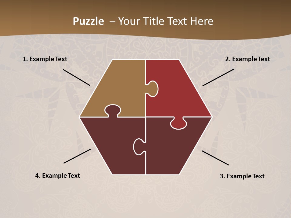 A Brown Background With A Pattern On It PowerPoint Template