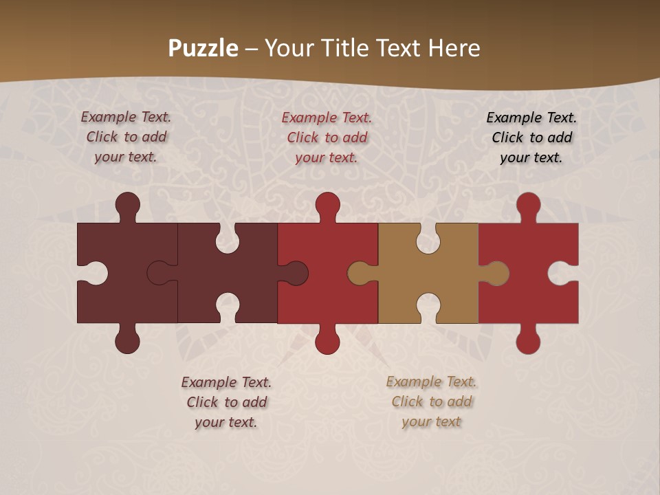 A Brown Background With A Pattern On It PowerPoint Template