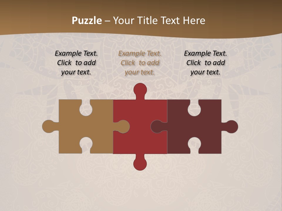 A Brown Background With A Pattern On It PowerPoint Template