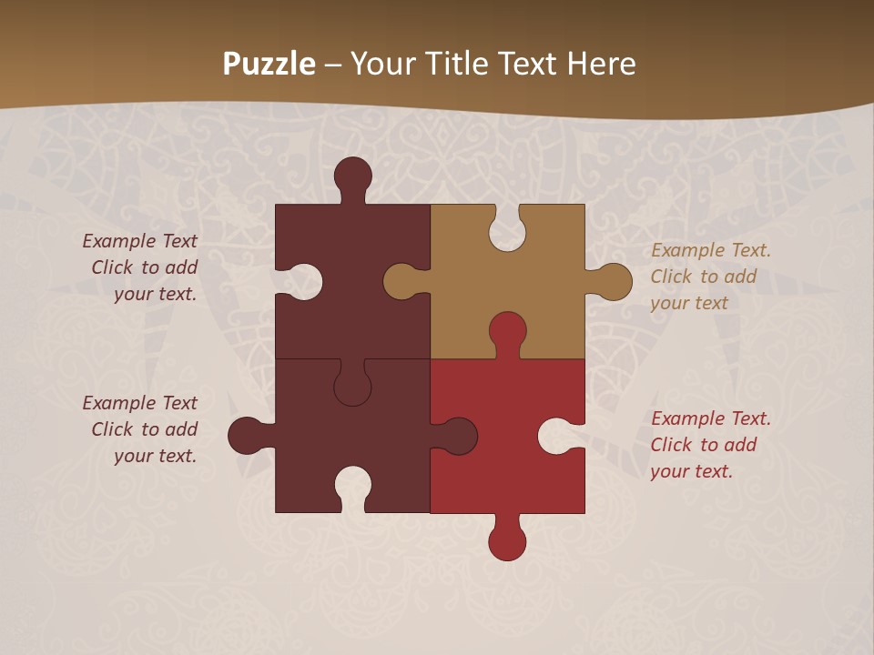 A Brown Background With A Pattern On It PowerPoint Template