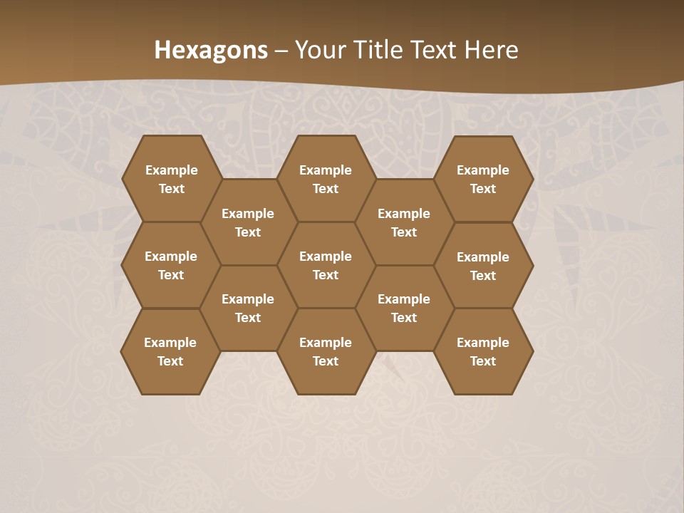 A Brown Background With A Pattern On It PowerPoint Template