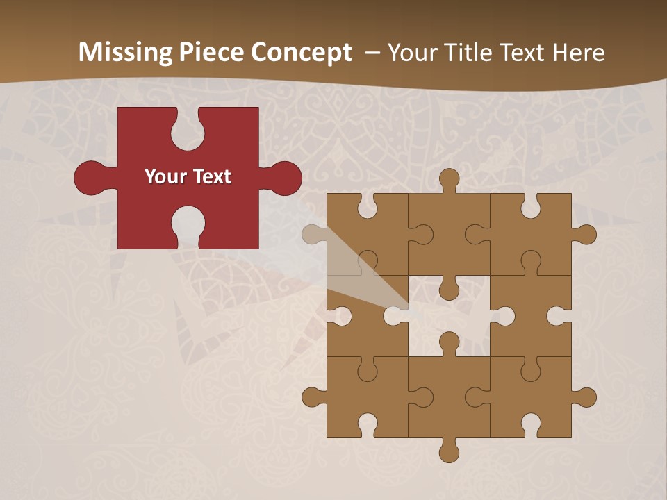 A Brown Background With A Pattern On It PowerPoint Template