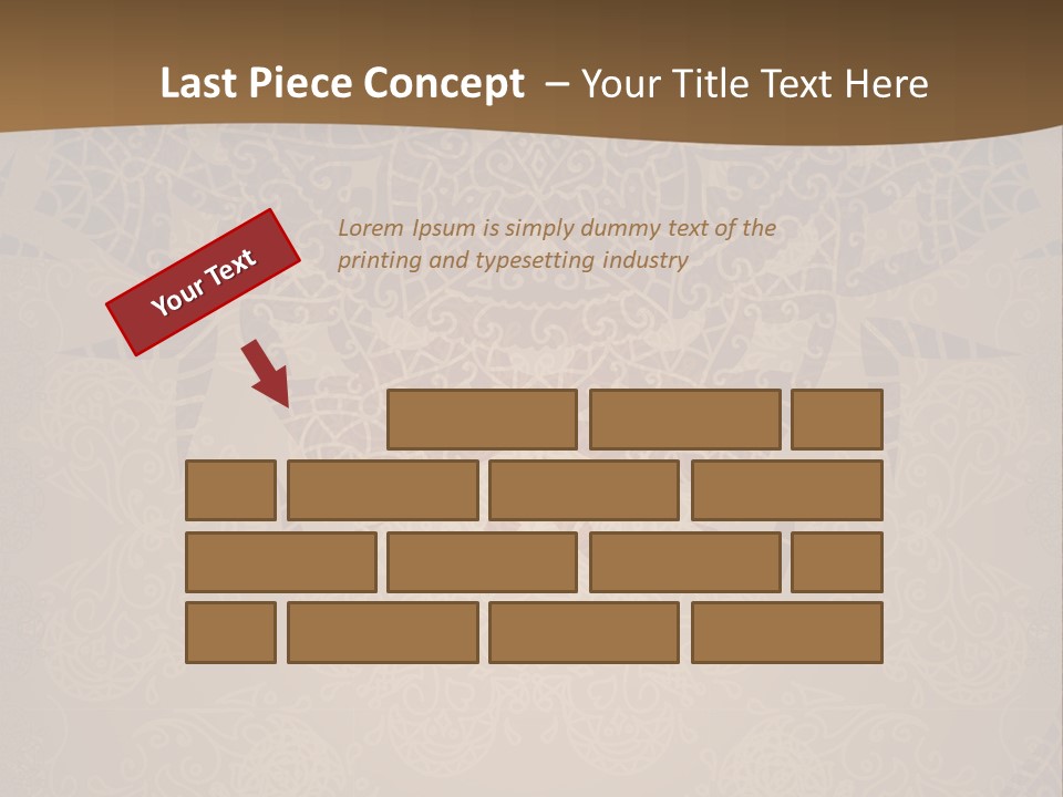 A Brown Background With A Pattern On It PowerPoint Template