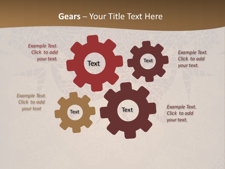 A Brown Background With A Pattern On It PowerPoint Template