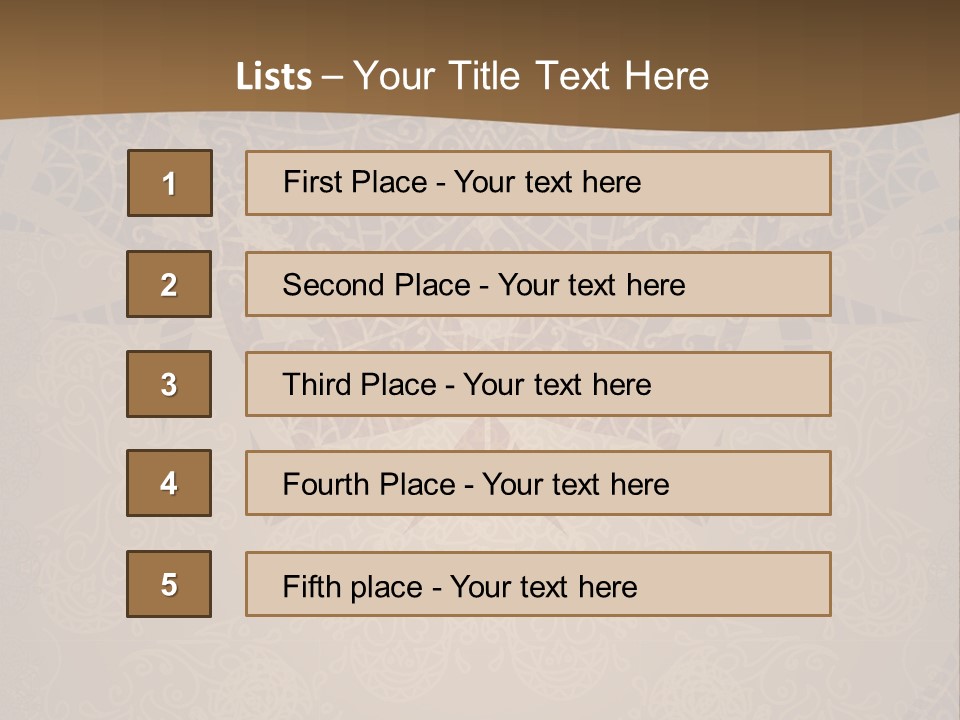 A Brown Background With A Pattern On It PowerPoint Template