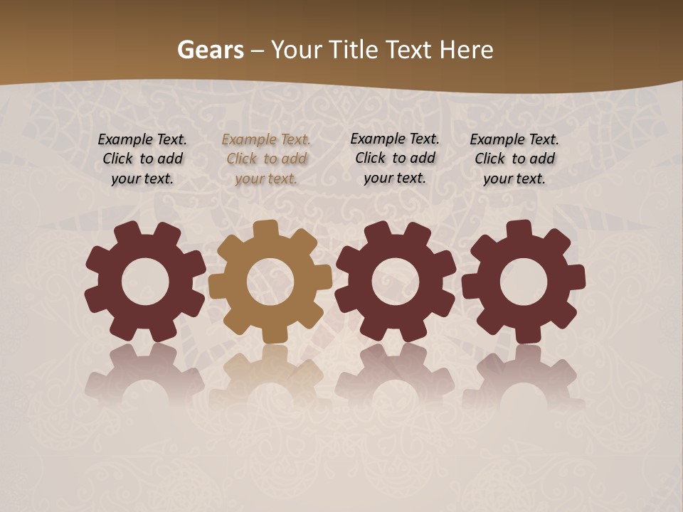 A Brown Background With A Pattern On It PowerPoint Template