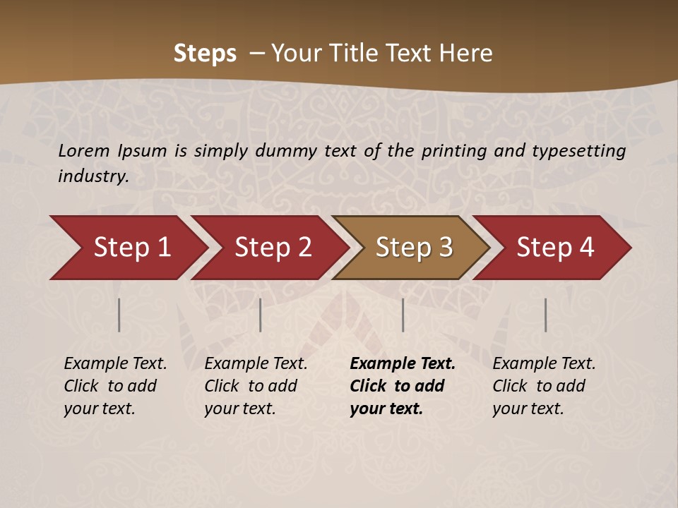 A Brown Background With A Pattern On It PowerPoint Template