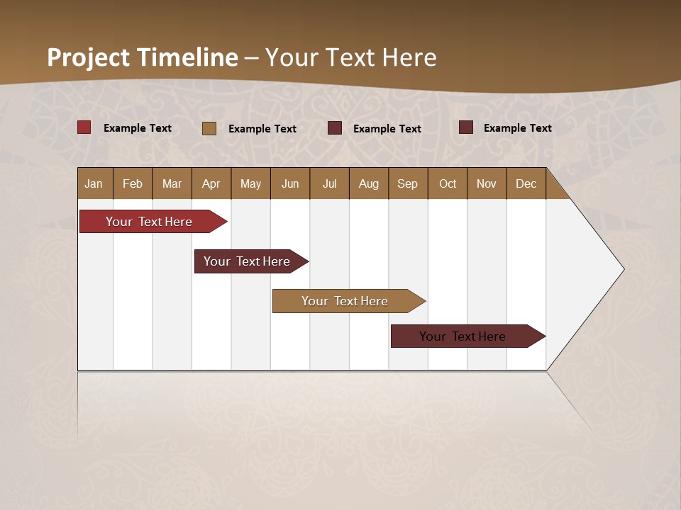 A Brown Background With A Pattern On It PowerPoint Template