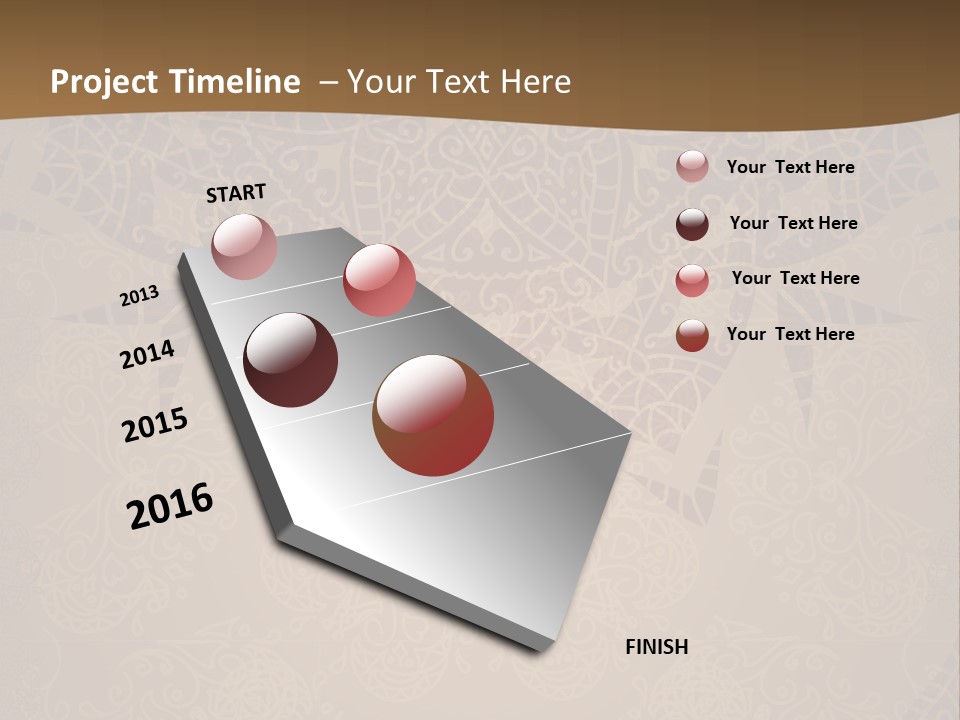 A Brown Background With A Pattern On It PowerPoint Template