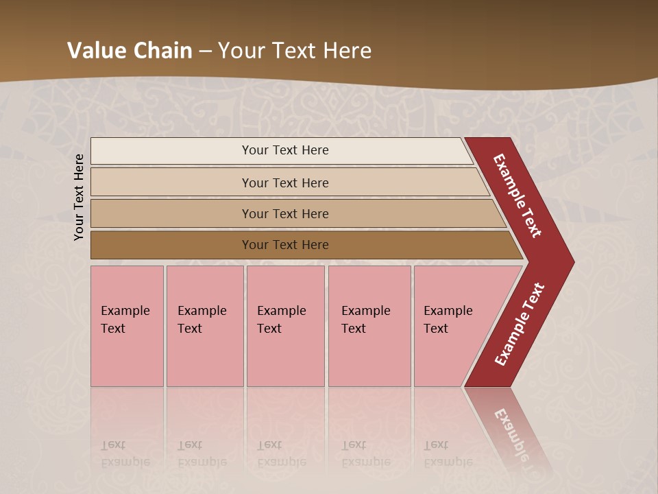A Brown Background With A Pattern On It PowerPoint Template