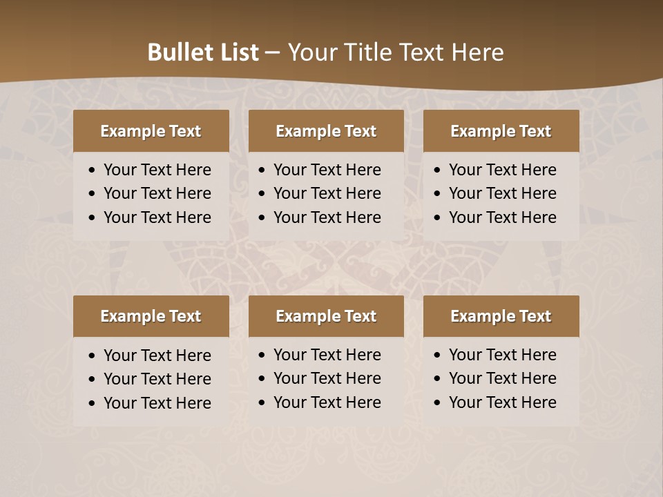 A Brown Background With A Pattern On It PowerPoint Template