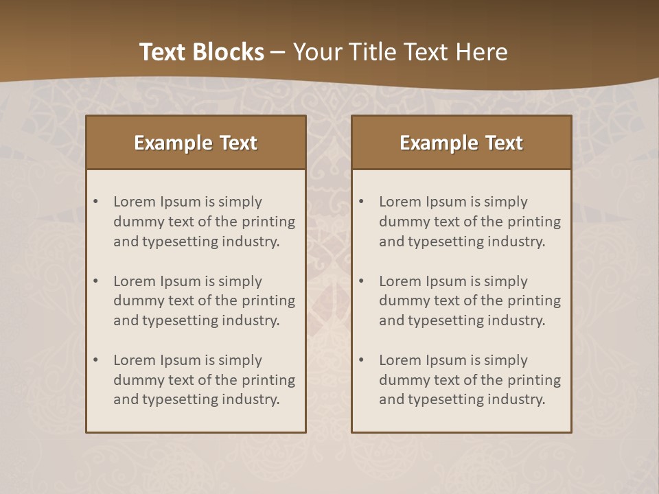 A Brown Background With A Pattern On It PowerPoint Template