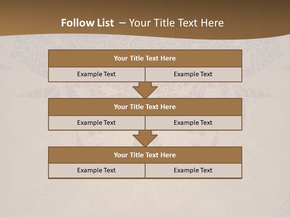 A Brown Background With A Pattern On It PowerPoint Template