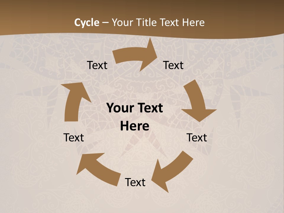 A Brown Background With A Pattern On It PowerPoint Template