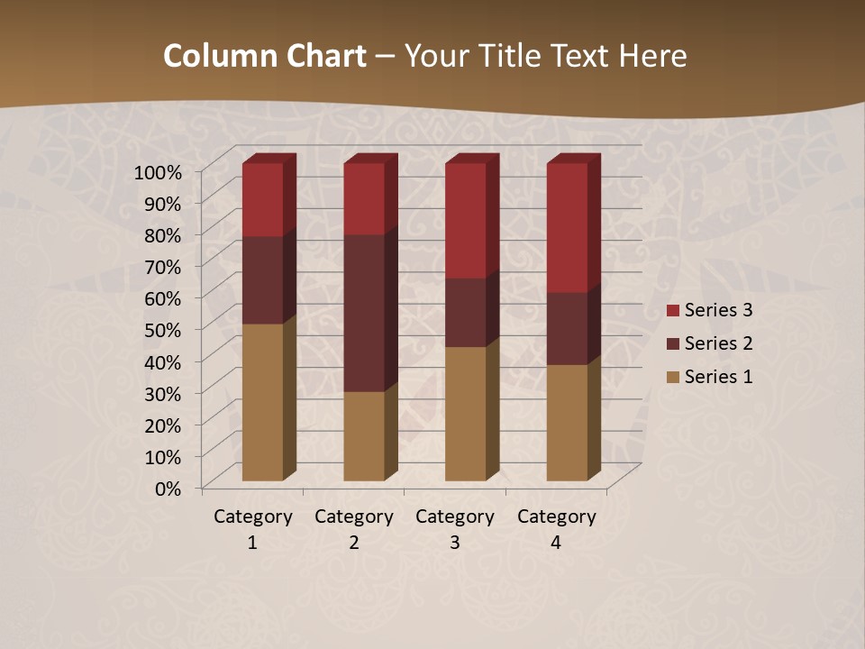 A Brown Background With A Pattern On It PowerPoint Template