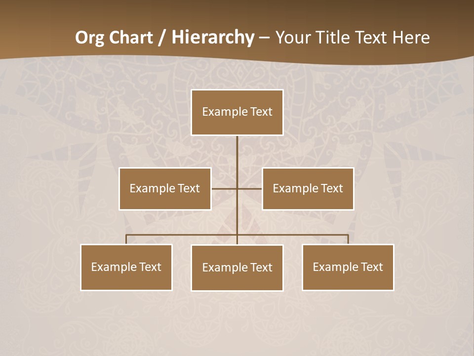 A Brown Background With A Pattern On It PowerPoint Template