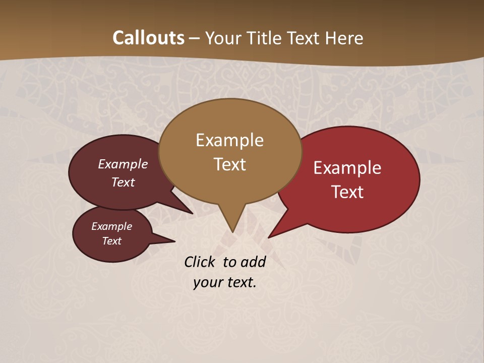 A Brown Background With A Pattern On It PowerPoint Template