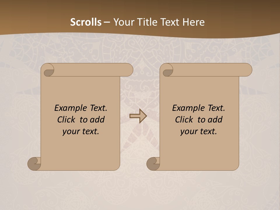 A Brown Background With A Pattern On It PowerPoint Template