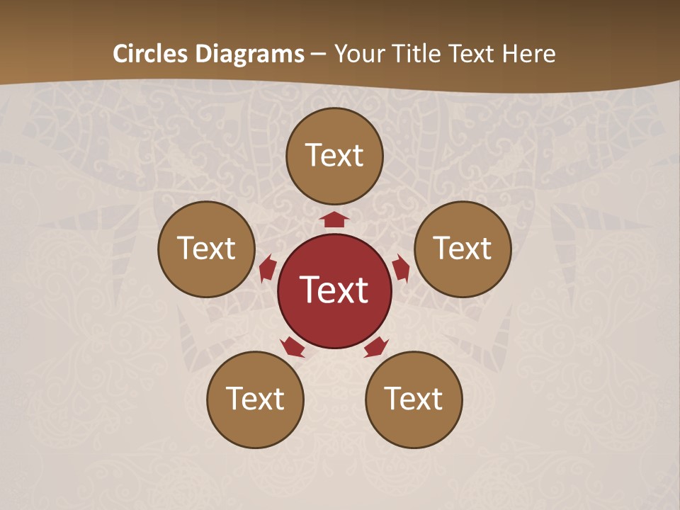 A Brown Background With A Pattern On It PowerPoint Template