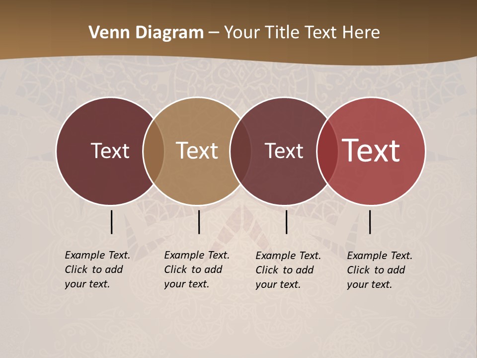 A Brown Background With A Pattern On It PowerPoint Template