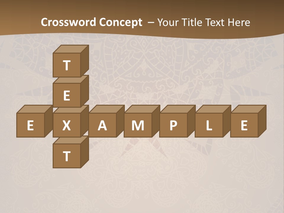 A Brown Background With A Pattern On It PowerPoint Template