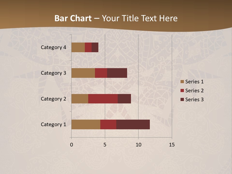 A Brown Background With A Pattern On It PowerPoint Template