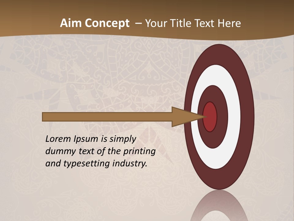 A Brown Background With A Pattern On It PowerPoint Template