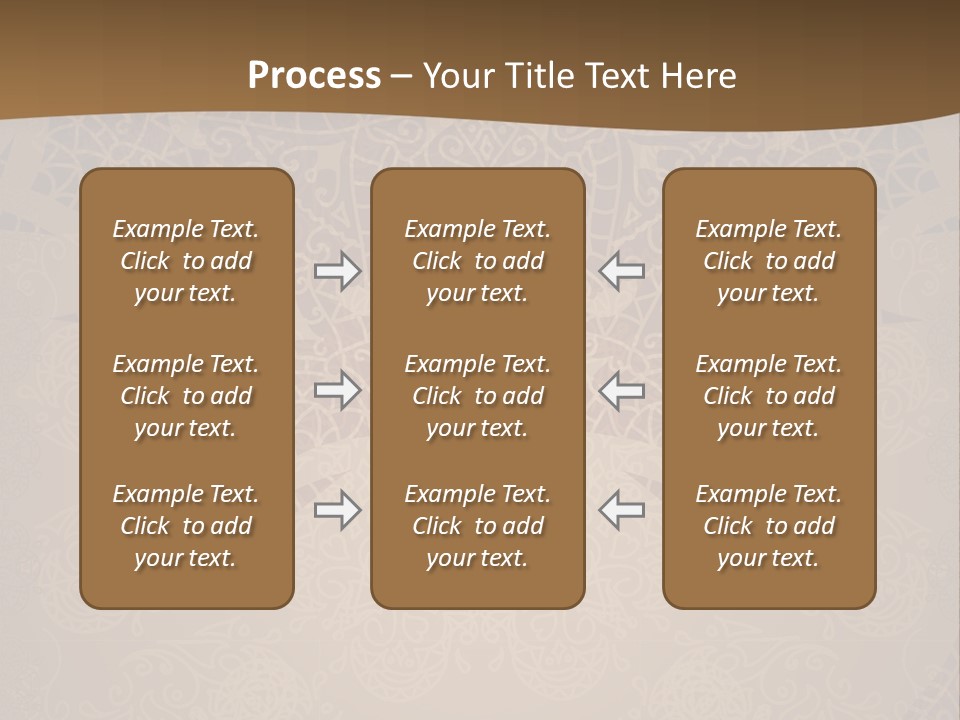 A Brown Background With A Pattern On It PowerPoint Template