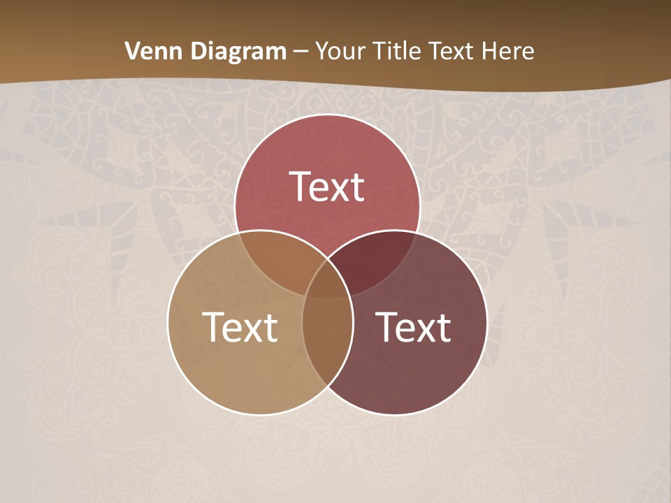 A Brown Background With A Pattern On It PowerPoint Template