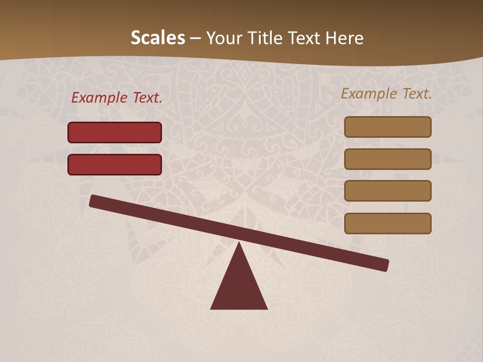 A Brown Background With A Pattern On It PowerPoint Template