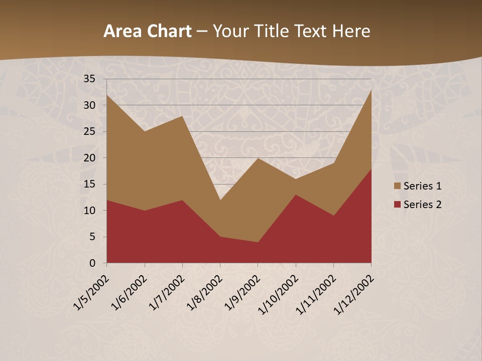 A Brown Background With A Pattern On It PowerPoint Template