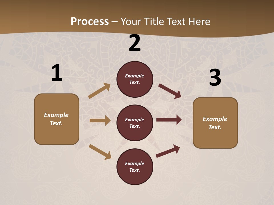 A Brown Background With A Pattern On It PowerPoint Template