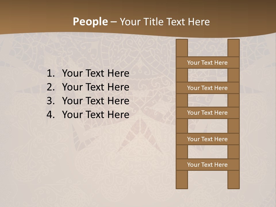 A Brown Background With A Pattern On It PowerPoint Template