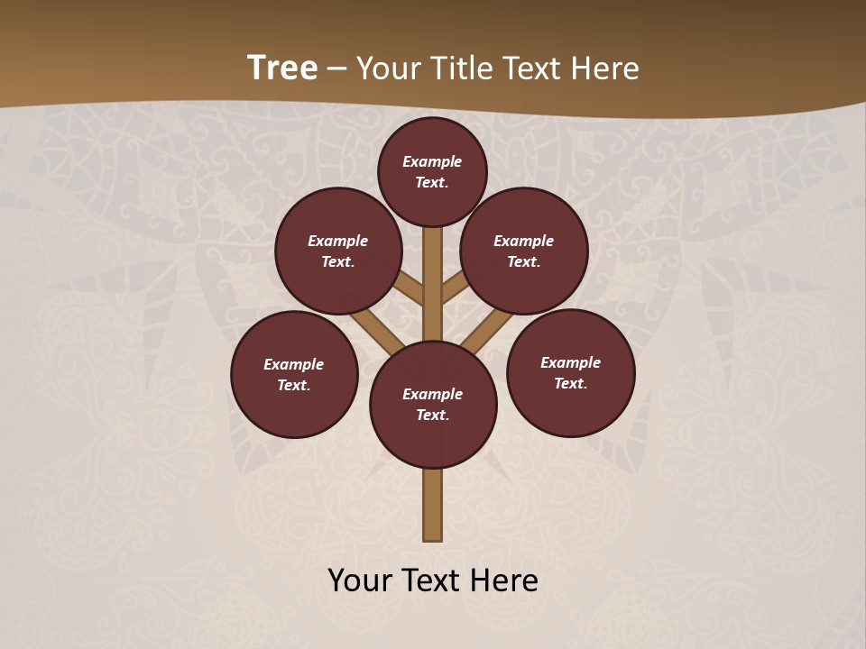 A Brown Background With A Pattern On It PowerPoint Template