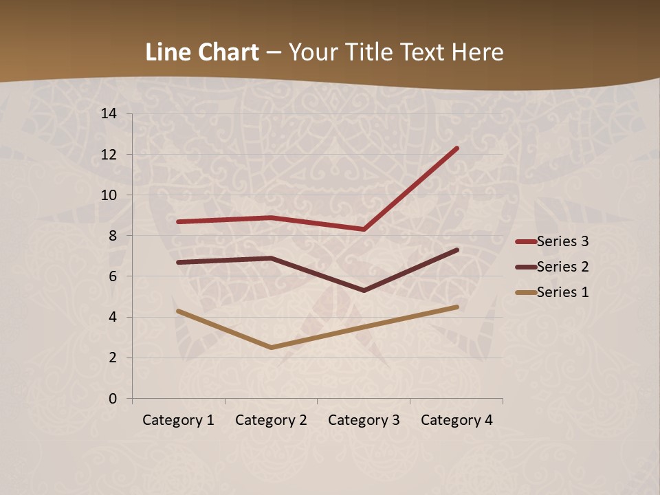 A Brown Background With A Pattern On It PowerPoint Template