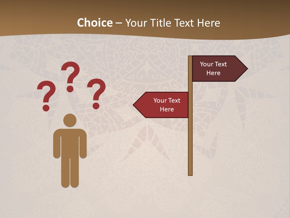 A Brown Background With A Pattern On It PowerPoint Template