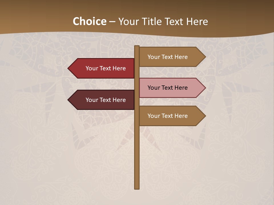 A Brown Background With A Pattern On It PowerPoint Template