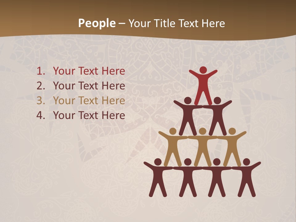 A Brown Background With A Pattern On It PowerPoint Template